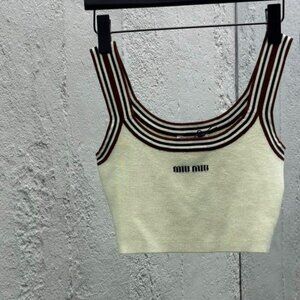 Miu Miu Women's Knit Athletic Short Tank Top